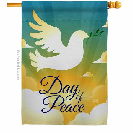 CUADRILATERO 28 x 40 in. Day of Peace Sweet Life Earth Double-Sided Vertical House Flags -  Banner Garden CU3920201